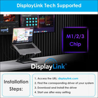 WAVLINK Laptop Docking Station Stand Dual Monitors 4K Laptop Stand with USB Ports for MacBook with PD100W HDMI DP