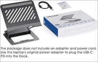 WAVLINK Laptop Docking Station Stand Dual Monitors 4K Laptop Stand with USB Ports for MacBook with PD100W HDMI DP