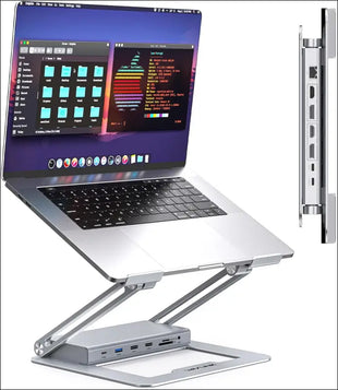 WAVLINK USB C Laptop Docking Station Stand Dual Monitors, 2K DisplayLink Docking Station with PD 100W, 2X HDMI,2X DP, USB 3.0, Gigabit Ethernet,