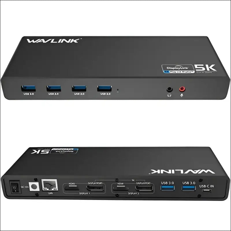 WAVLINK USB C Universal Laptop Docking Station Dual 4K@60Hz Display & 5K Single Video Display for Laptop and PCs
