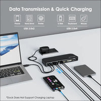 WAVLINK USB Laptop Docking Station Dual Monitors DisplayLink Computer Dock for M1 M2 Mac and Windows ChromeOS Ubuntu