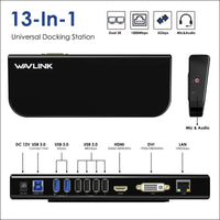 WAVLINK USB Laptop Docking Station Dual Monitors DisplayLink Computer Dock for M1 M2 Mac and Windows ChromeOS Ubuntu
