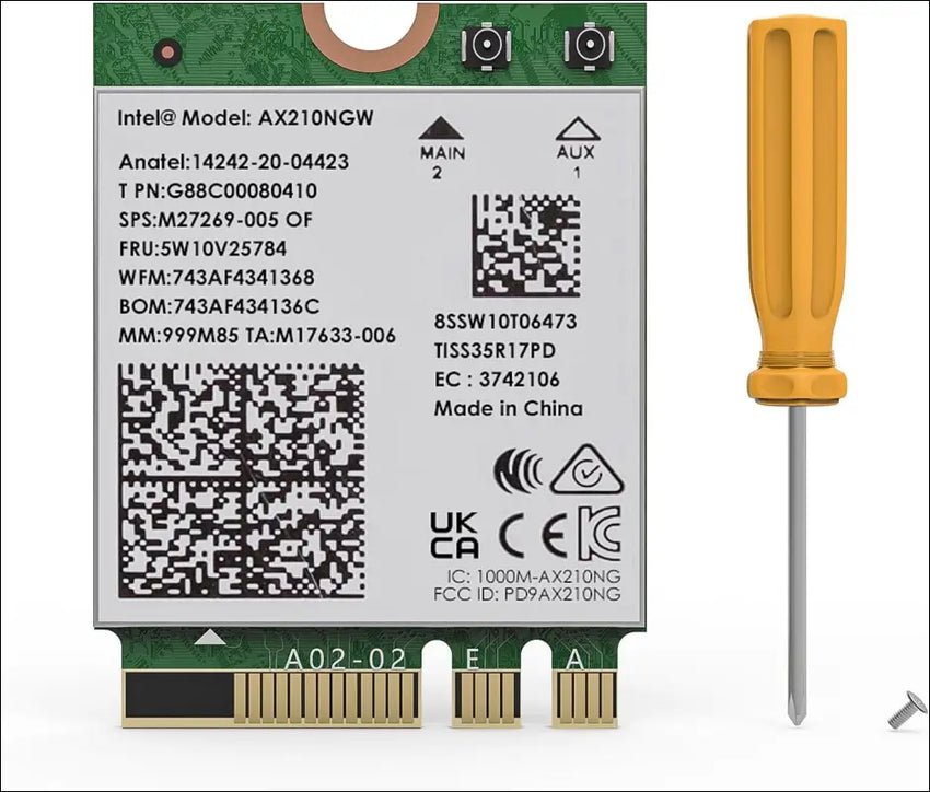 WAVLINK WiFi 6E PCIe AX5400M WiFi Card Network Card Tri-Band AX210 Wireless Adapter with Bluetooth 5.3 MU-MIMO WPA3