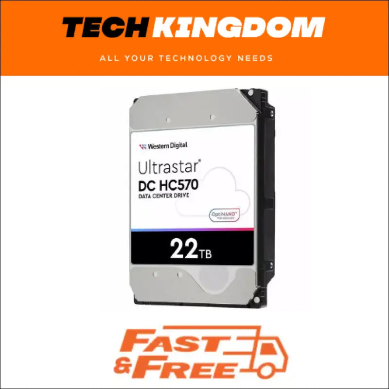 WD 22TB Ultrastar Enterprise 3.5" Hard Drive, SAS, 7200RPM, 512MB Cache