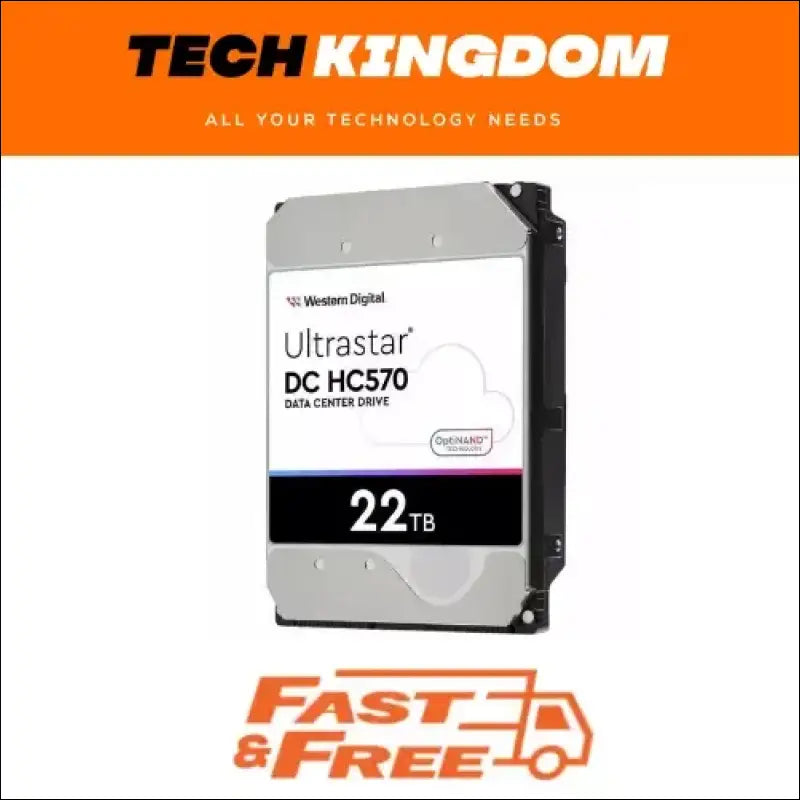 WD 22TB Ultrastar Enterprise 3.5" Hard Drive, SAS, 7200RPM, 512MB Cache