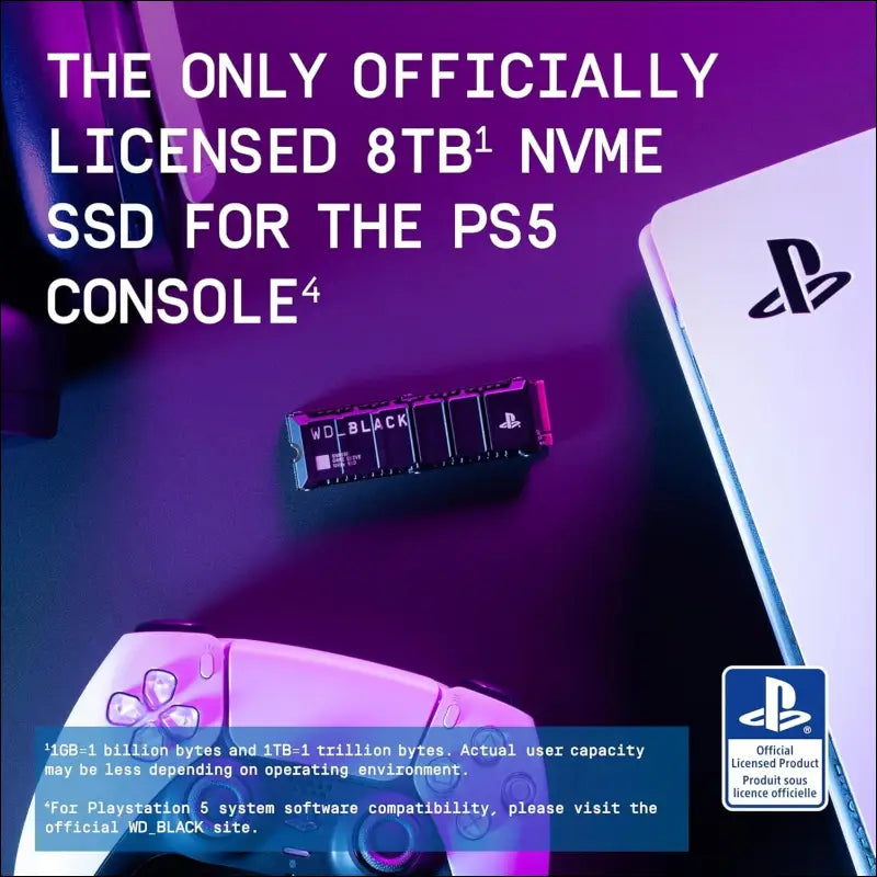WD_BLACK 1TB SN850P NVMe M.2 SSD Officially Licensed Storage Expansion for PS5 Consoles, up to 7,300MB/s, with heatsink - WDBBYV0010BNC-WRSN