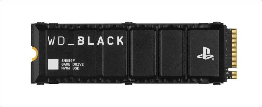 WD_BLACK 1TB SN850P NVMe M.2 SSD Officially Licensed Storage Expansion for PS5 Consoles, up to 7,300MB/s, with heatsink - WDBBYV0010BNC-WRSN
