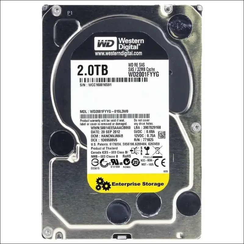 Western Digital RE 2 TB Internal Hard Drive -WD2001FYYG