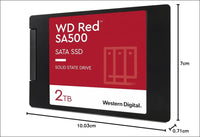 Western Digital SA500 2TB 2.5-inch SATA NAS SSD, Red