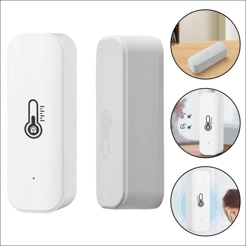 Wifi for Tuya Smart Temperature and Humidity Sensor, for Zigbee Hygrometer Thermometer with Real Time Notifications, for Smart Home Devices (Pack of 4)