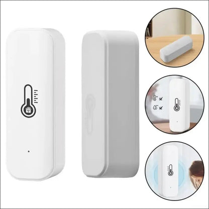 Wifi for Tuya Smart Temperature and Humidity Sensor, for Zigbee Hygrometer Thermometer with Real Time Notifications, for Smart Home Devices (Pack of 4)