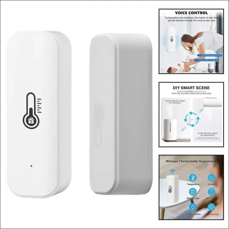 Wifi for Tuya Smart Temperature and Humidity Sensor, for Zigbee Hygrometer Thermometer with Real Time Notifications, for Smart Home Devices (Pack of 4)