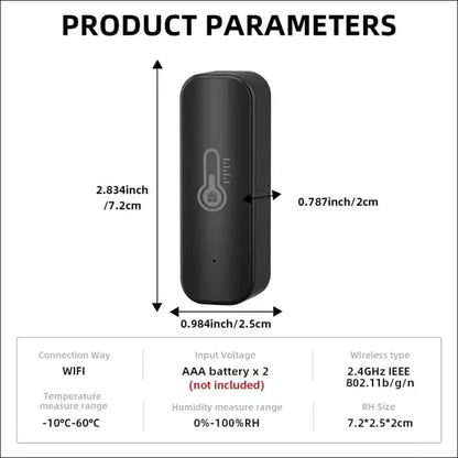 WiFi Hygrometer Thermometer Sensor Tuya for Zigbee WiFi Intelligent Temperature Humidity Sensor Monitor App Remote Control (for ZigBee)