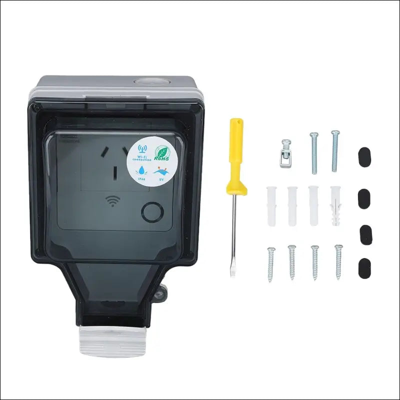 WiFi Smart Plug, IP66 Waterproof Safety Lock Hole WiFi Smart Socket for Outdoor (SNW-AU)