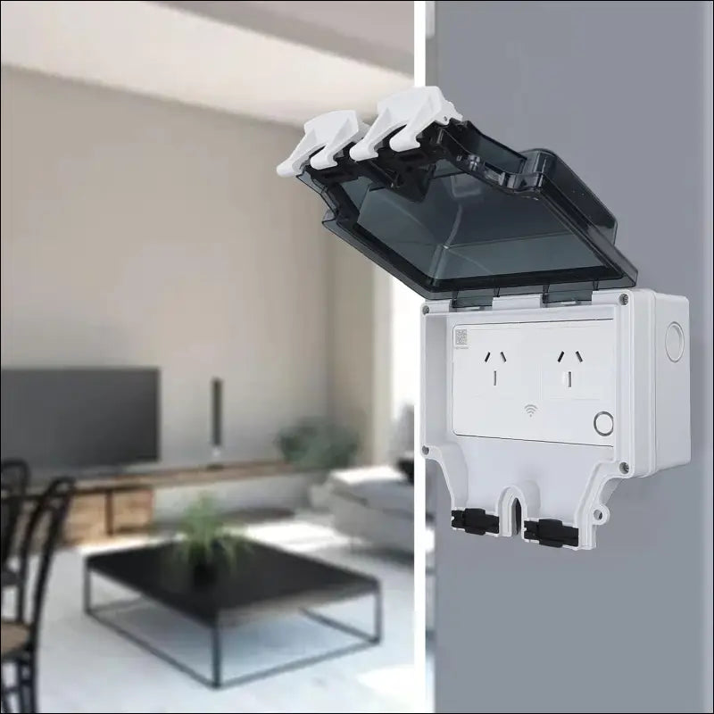 WiFi Smart Plug, IP66 Waterproof Safety Lock Hole WiFi Smart Socket for Outdoor (SNW-2AU)