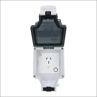 WiFi Smart Plug, IP66 Waterproof Safety Lock Hole WiFi Smart Socket for Outdoor (SNW-AU)