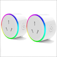 WiFi Smart Plug with RGB Light, Compatible with Alexa, Google Home Assistant, No Hub Needed, App Control, Timing Function, SAA & RCM Certified (4 Pack)