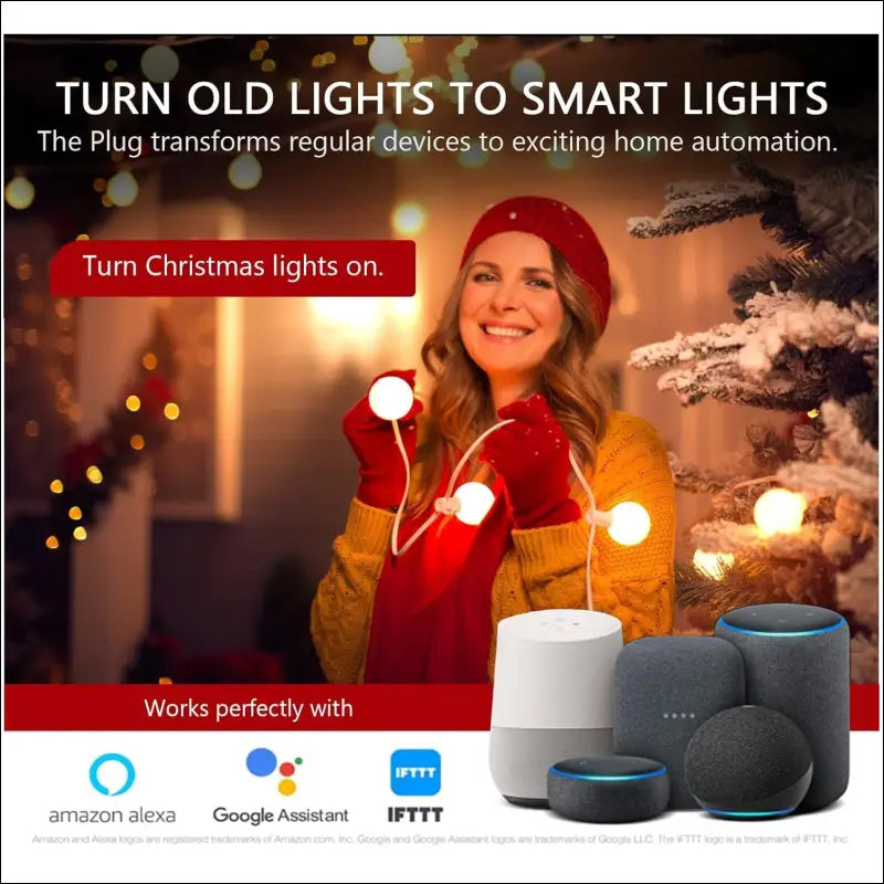 WiFi Smart Plug with RGB Light, Compatible with Alexa, Google Home Assistant, No Hub Needed, App Control, Timing Function, SAA & RCM Certified (4 Pack)