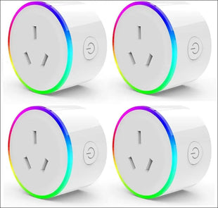 WiFi Smart Plug with RGB Light, Compatible with Alexa, Google Home Assistant, No Hub Needed, App Control, Timing Function, SAA & RCM Certified (4