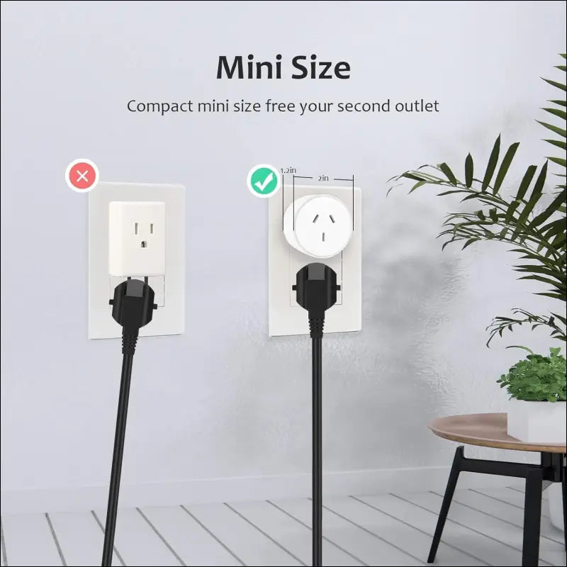 WiFi Smart Plug with RGB Light, Compatible with Alexa, Google Home Assistant, No Hub Needed, App Control, Timing Function, SAA & RCM Certified (4 Pack)