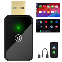 Wireless Carplay Adapter & Android Auto Wireless Adapter, 2 in 1 CarPlay Box for OEM Wired Carplay Android Auto Car, Plug & Play, Mini USB Dongle for iPhone iOS 10+/ Android...