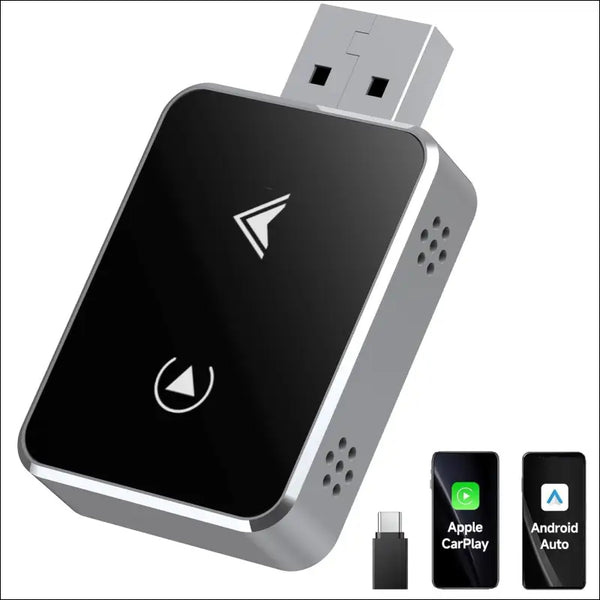 Wireless Carplay Adapter & Android Auto Wireless Adapter, 2 in 1 Carplay Dongle for iPhone/Android - Converts Wired to Wireless, Plug & Play USB Car