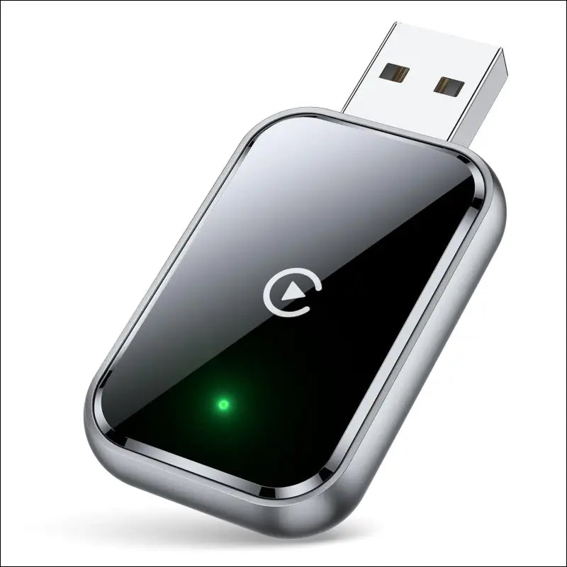 Wireless CarPlay Adapter for iPhone - Converts Wired to Wireless Apple CarPlay, Mini Size with Extension Cable USB & USB-C/Type-C, Stable Control, No Delay - Black