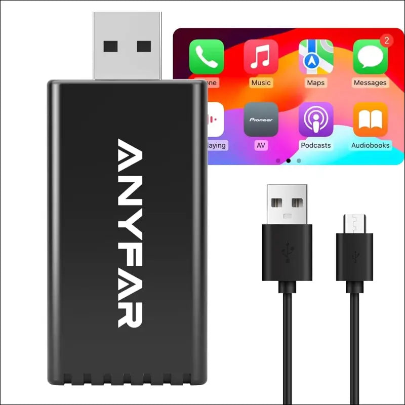 Wireless CarPlay Adapter for iPhone, Dual-core 5G Chip (Upgraded), Auto-connect in Seconds, 5.8Ghz WiFi No Lag, Car Play Dongle with USB-C & USB-A Cables for OEM Wired CarPlay...