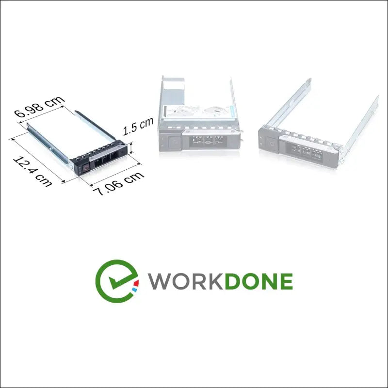 WORKDONE 12 Pack - 2.5" Drive Caddy - Compatible for Dell PowerEdge 14th Gen Servers R440 R640 R740 R740xd R840 R940 R6415 - DXD9H - Sticker - Installation Manual