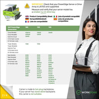 WORKDONE 12 Pack - 2.5" Drive Caddy - Compatible for Dell PowerEdge 14th Gen Servers R440 R640 R740 R740xd R840 R940 R6415 - DXD9H - Sticker - Installation Manual