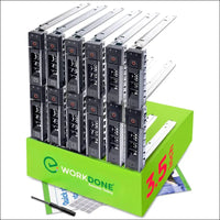 WORKDONE 12-Pack - 3.5" Hard Drive Caddy - Compatible for Dell PowerEdge Selected 14-15th Gen. Servers - with Detailed Setup Manual - Front Sticker Labels - Screwdriver - Strong...