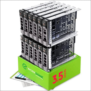 WORKDONE 12 Pack - 3.5" Hard Drive Caddy - Compatible for Dell PowerEdge Server 11-13th Gen - with Installation Manual - Front Sticker - Screwdriver
