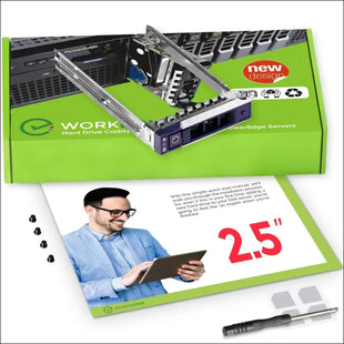 WorkDone 2.5" Hard Drive Caddy - Compatible for Dell PowerEdge Servers - 14th Generation R440 R640 R740 R740xd R840 R940 R6415 R7415 R7425 - Bright