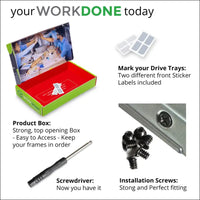 WORKDONE 2 Pack - 3.5" Hard Drive Caddy - Compatible with Dell PowerEdge Server - Manual - Front Sticker - Screwdriver - Screws for Hard Drive Tray