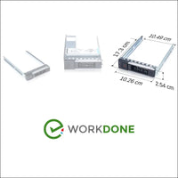 WORKDONE 2 Pack - 3.5" Hard Drive Caddy Tray - Compatible for Dell PowerEdge Server - 14th Gen R340 R440 R540 R640 R740xd2 R6415 R7415 R7425 - X7K8 W Bracket Walking Boots