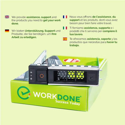 WorkDone 3.5" Hard Drive Caddy - Compatible for Dell PowerEdge Servers - 14th Gen R440 R540 R640 R740 R740xd2 R6415 R7425 and More - Bright LED Hot Swap SAS SATA Bracket Tray -...