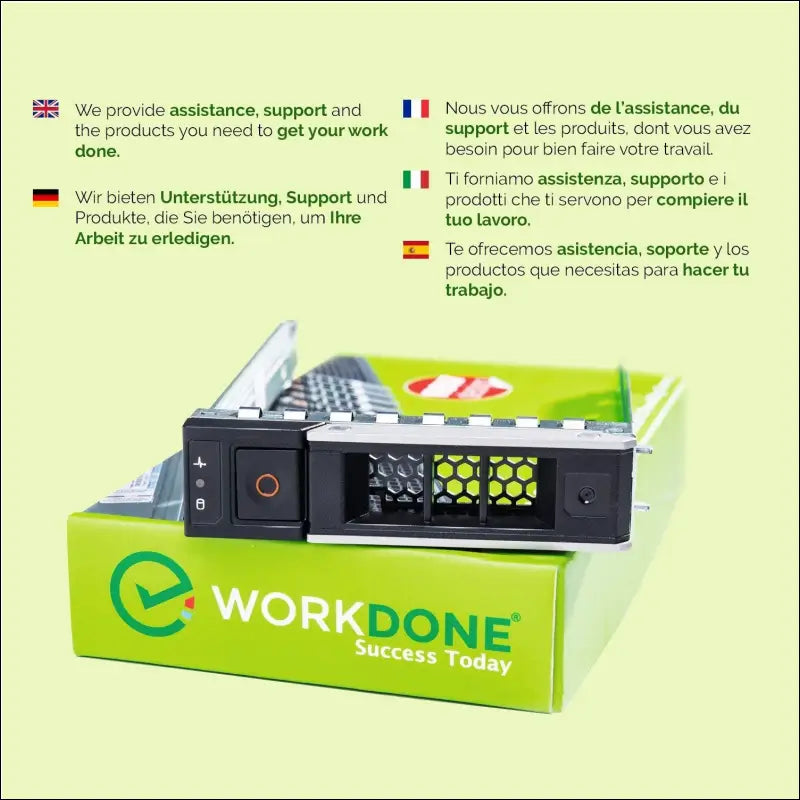 WorkDone 3.5" Hard Drive Caddy - Compatible for Dell PowerEdge Servers - 14th Gen R440 R540 R640 R740 R740xd2 R6415 R7425 and More - Bright LED Hot Swap SAS SATA Bracket Tray -...