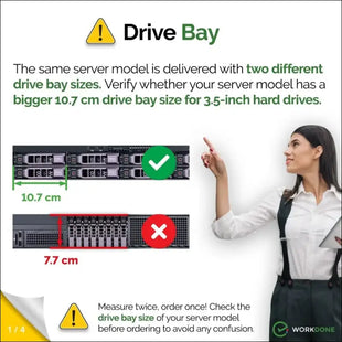 WorkDone 3.5 inch Hard Drive Caddy Tray Compatible for Dell PowerEdge Servers - SAS SATA HDD Adapter Sled - Handle Busy Schedule - Easy Setup with Detailed Manual - Your Saved...