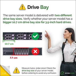 WorkDone 3.5 inch Hard Drive Caddy Tray Compatible for Dell PowerEdge Servers - SAS SATA HDD Adapter Sled - Handle Busy Schedule - Easy Setup with Detailed Manual - Your Saved...