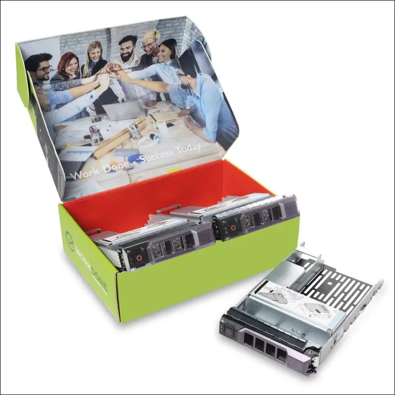 WorkDone 3 Pack - 3.5" Hard Drive Caddy with 2.5" Hard Drive Adapter - Compatible with Dell PowerEdge Server - Manual - Front Sticker - Screwdriver