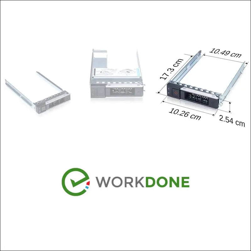 WORKDONE 4 Pack - 3.5" Hard Drive Caddy - Compatible with Dell PowerEdge Server - with Detailed Installation Manual - Front Sticker - Screwdriver