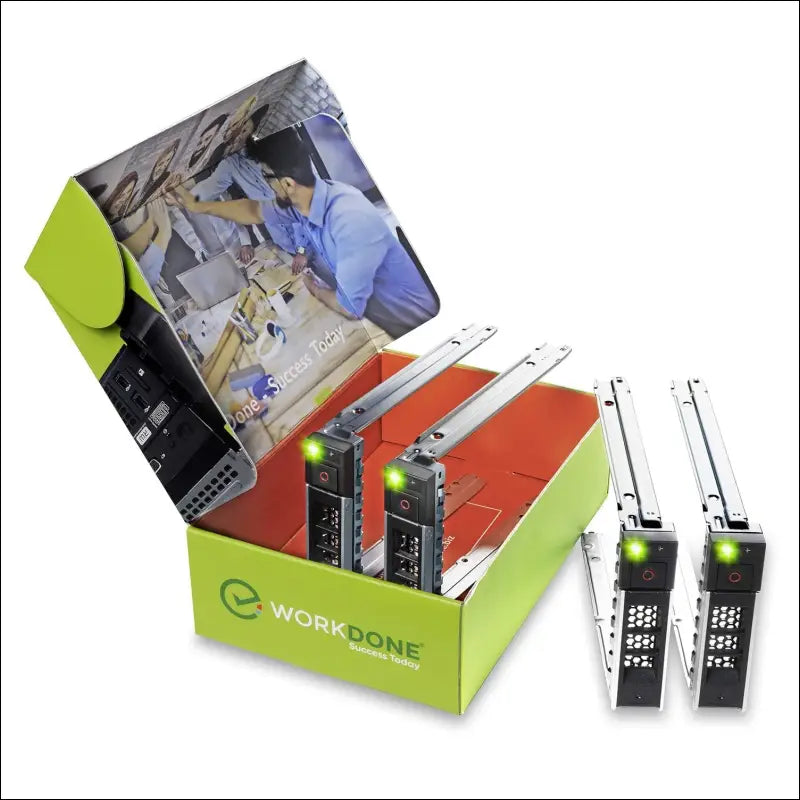 WORKDONE 4 Pack - 3.5" Hard Drive Caddy - Compatible with Dell PowerEdge Server - with Detailed Installation Manual - Front Sticker - Screwdriver