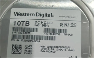 WUS721010AL5204 - Western Digital Ultrastar DC HC330 10TB 7200RPM SAS 12Gb/s SE