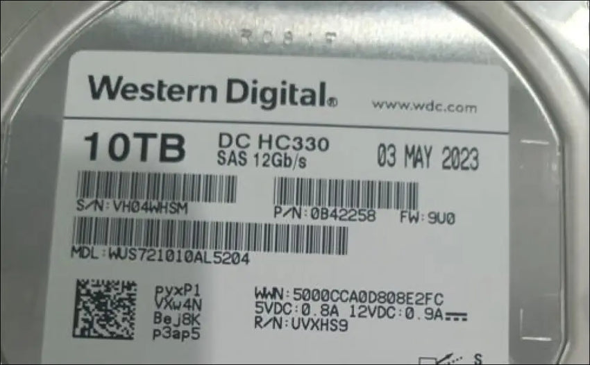 WUS721010AL5204 - Western Digital Ultrastar DC HC330 10TB 7200RPM SAS 12Gb/s SE