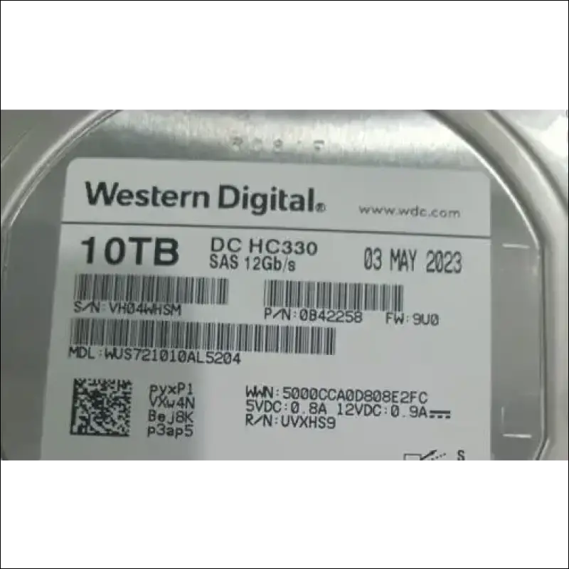 WUS721010AL5204 - Western Digital Ultrastar DC HC330 10TB 7200RPM SAS 12Gb/s SE