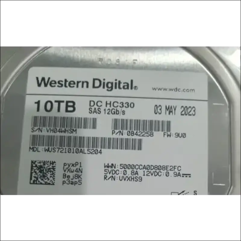 WUS721010AL5204 - Western Digital Ultrastar DC HC330 10TB 7200RPM SAS 12Gb/s SE