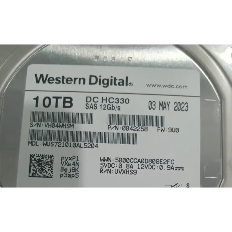 WUS721010AL5204 - Western Digital Ultrastar DC HC330 10TB 7200RPM SAS 12Gb/s SE