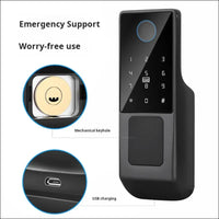 Xenocam Waterproof Outdoor Gate Smart Rim Smart Door Lock WiFi Fingerprint Smart Lock Support Password IC Card Key Wiring Digital Gate Access Control for Tuya