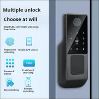 Xenocam Waterproof Outdoor Gate Smart Rim Smart Door Lock WiFi Fingerprint Smart Lock Support Password IC Card Key Wiring Digital Gate Access Control for Tuya