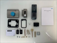 Xenocam Waterproof Outdoor Gate Smart Rim Smart Door Lock WiFi Fingerprint Smart Lock Support Password IC Card Key Wiring Digital Gate Access Control for Tuya